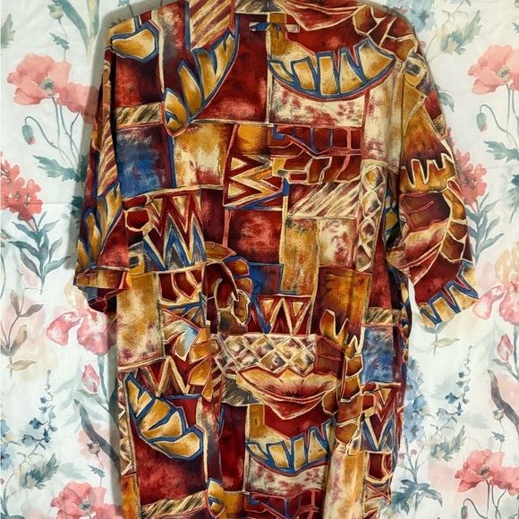 Vintage Colorful Abstract Button-Up Shirt - Picture 5 of 8